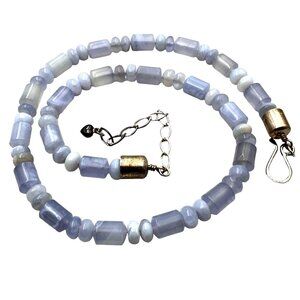 Jay King Mine Finds Womens Necklace Opalescent Blue Gemstone Sterling Silver